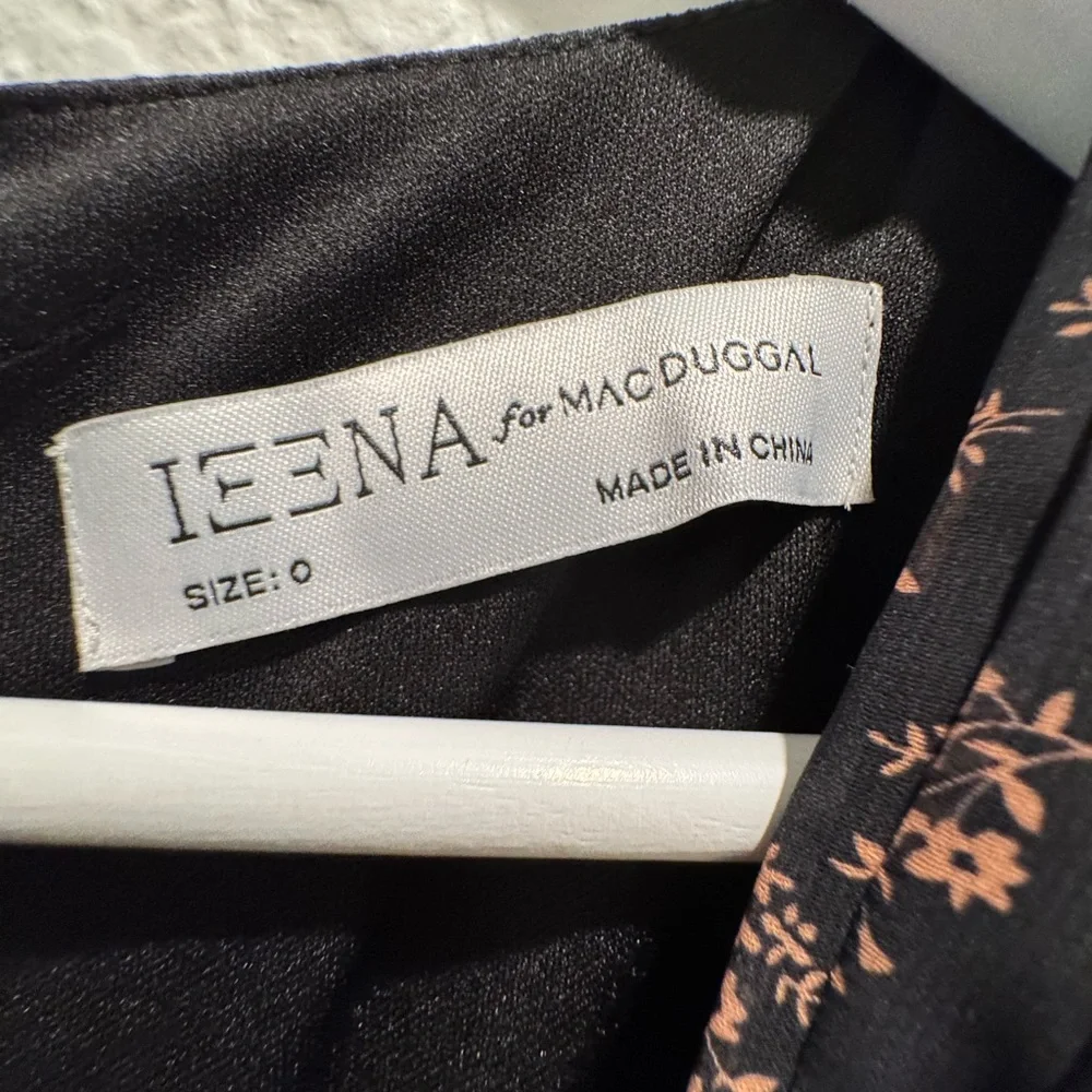 NWT Mac Duggal Sz 0 Black Floral Maxi Gown 55431 - Picture 11 of 12